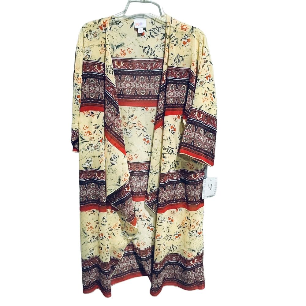 LuLaRoe Yellow Shirley Sheer Long Duster Cardigan New M